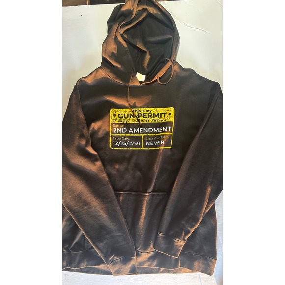 Delta Fleece Hoodie 2nd Amendment Graphic Black XL - Picture 3 of 5